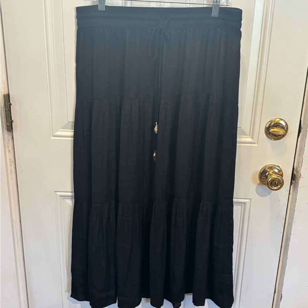 Joie Black Tiered Maxi Skirt